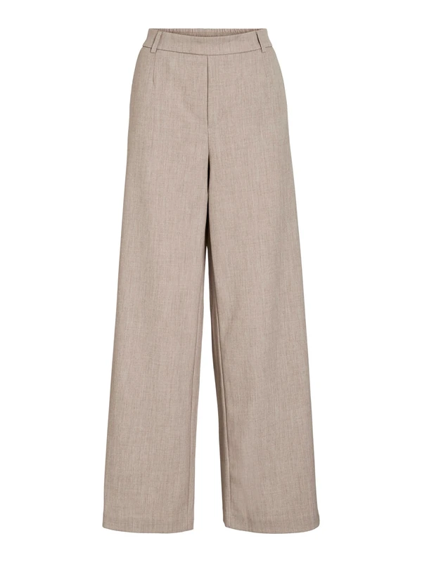 Vila Vivarone Hw Wide Pant - Noos, Natural Melange, 8