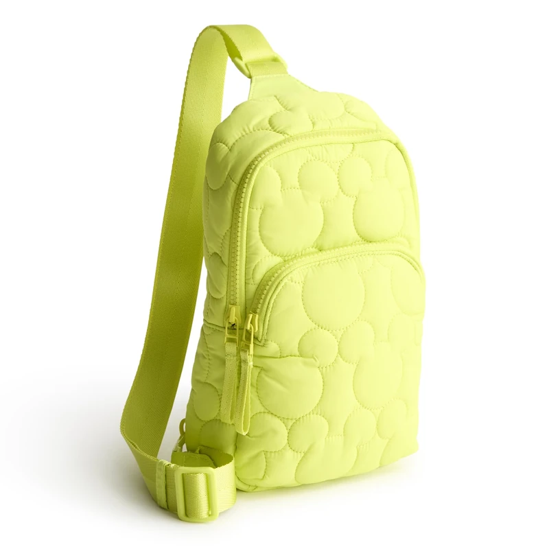 Vera Bradley Women's Disney Featherweight Lorman Sling Backpack Crossbody Bag, Evening Primrose, One Size