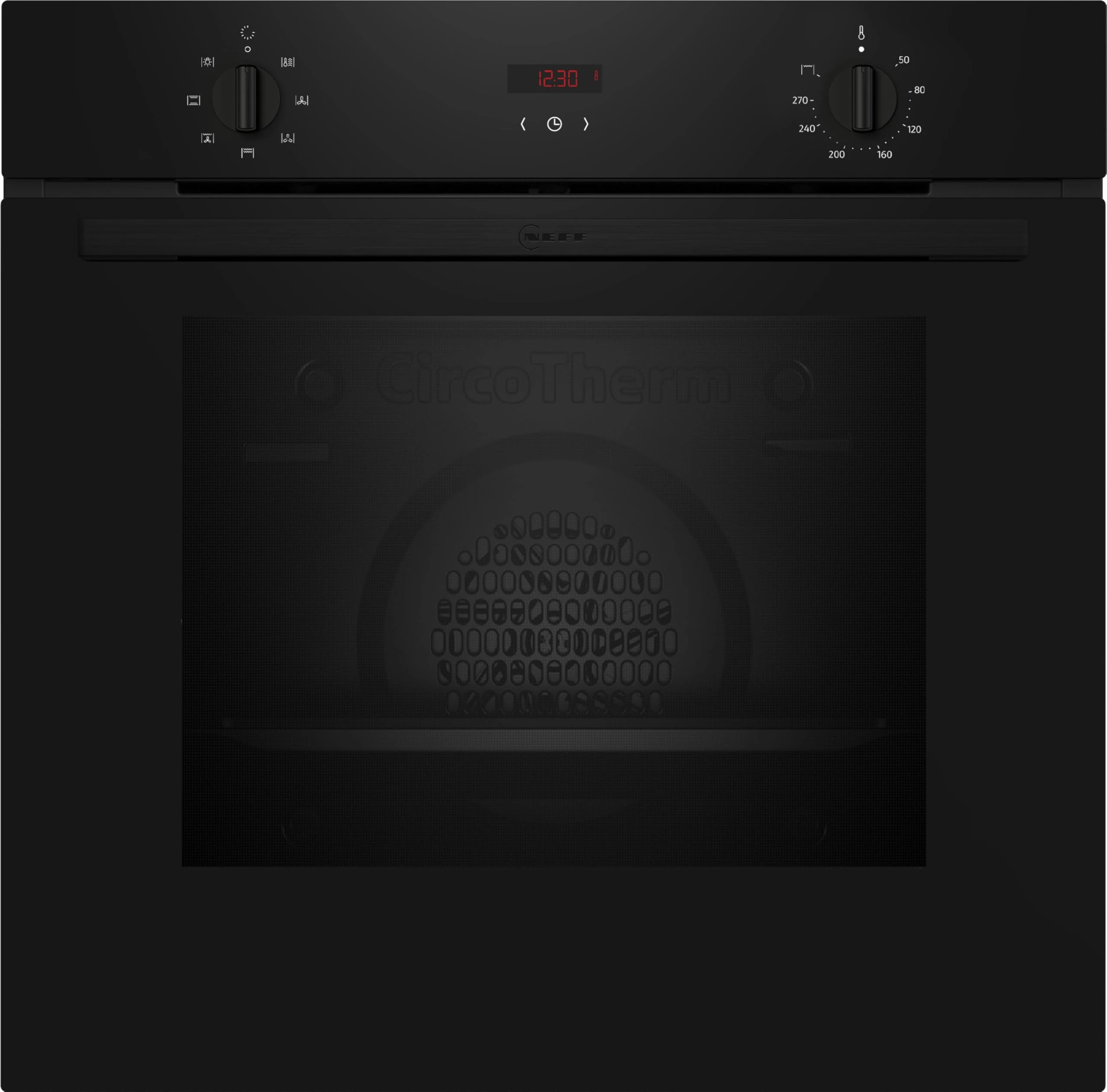 NEFF, N30, B1DCC0AK3B, 60cm Built-in Single Oven with CircoTherm, Energy Efficiency Class A+ and LED-Display in Black