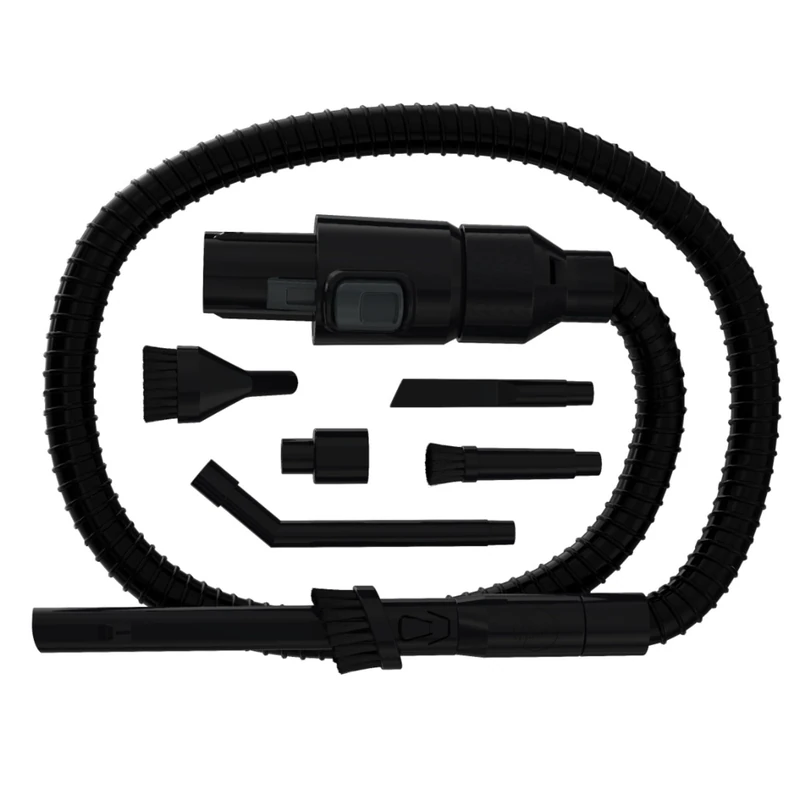 Hoover HCKHF Car Kit Vacuum Cleaner, with Flexible Hose, Hose Connector and 4 Detailing Attachments, Black, Original Accessory, Compatible with Hoover HF1 Plus, HF2, HFX Vacuum Cleaners