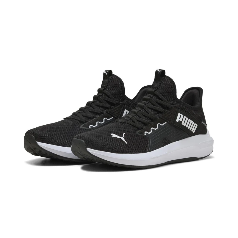 PUMA Unisex SOFTRIDE ENZO 5 Slip TECH Road Running Shoe, Black White Black, 6.5 UK