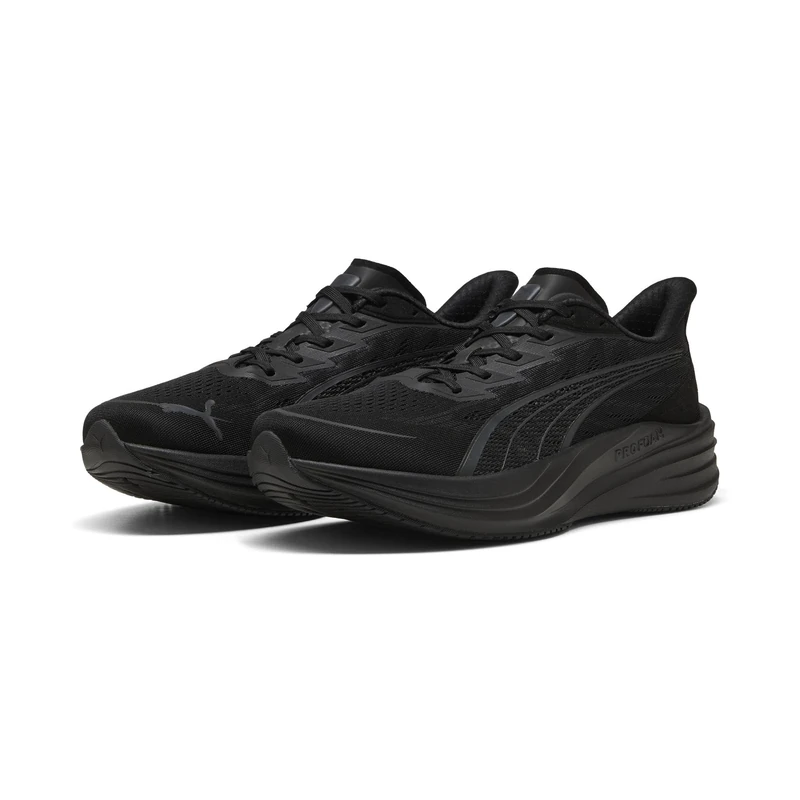 PUMA Unisex Darter PRO 2 Road Running Shoe, Black-Flat Dark Gray, 4 UK