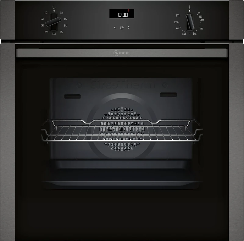 NEFF N50 B1ACE4AG3B Built-in Single Oven, A+ Rated, Graphite Grey