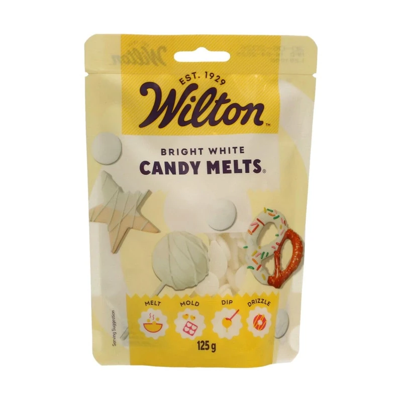 Wilton Candy Melts Bright White: Melting Candy with Sweet Creamy Flavour for Molding, Dipping and Decorating, Optimal for Cake Pops, Candies, Cakes and Coating Treats - 125 g