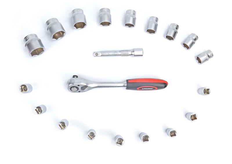 Socket Wrenches - Set of 20, 1/2 inch, Made of CRV Steel, Ideal for Professional Mechanics and DIY Works.*