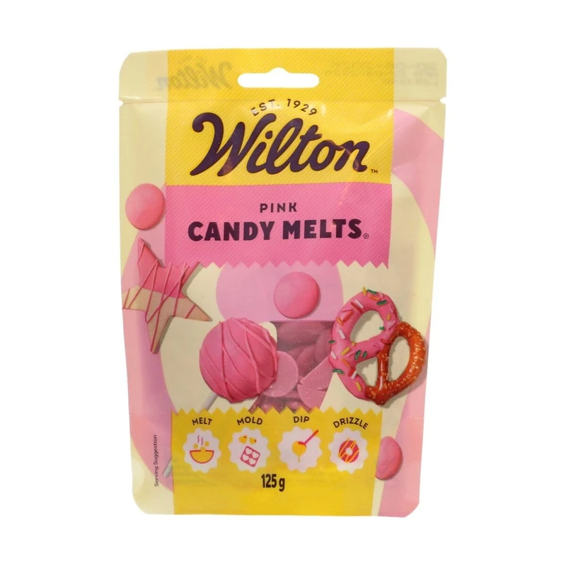 Wilton Candy Melts Pink: Melting Candy with Sweet Creamy Flavour for Molding, Dipping and Decorating, Optimal for Cake Pops, Candies, Cakes and Coating Treats - 125 g