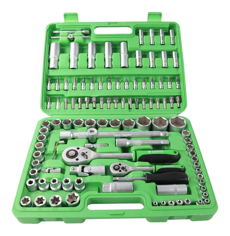 Socket Wrenches - 108 Pieces, Sizes from 1/4" to 1/2", CRV Material, Ideal for Electrical and Hardware Works.*