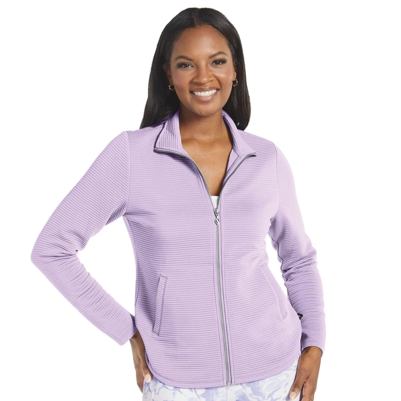 Skechers Women's The Gowalk Shine Jacket Sweatshirt, Purple, XXL
