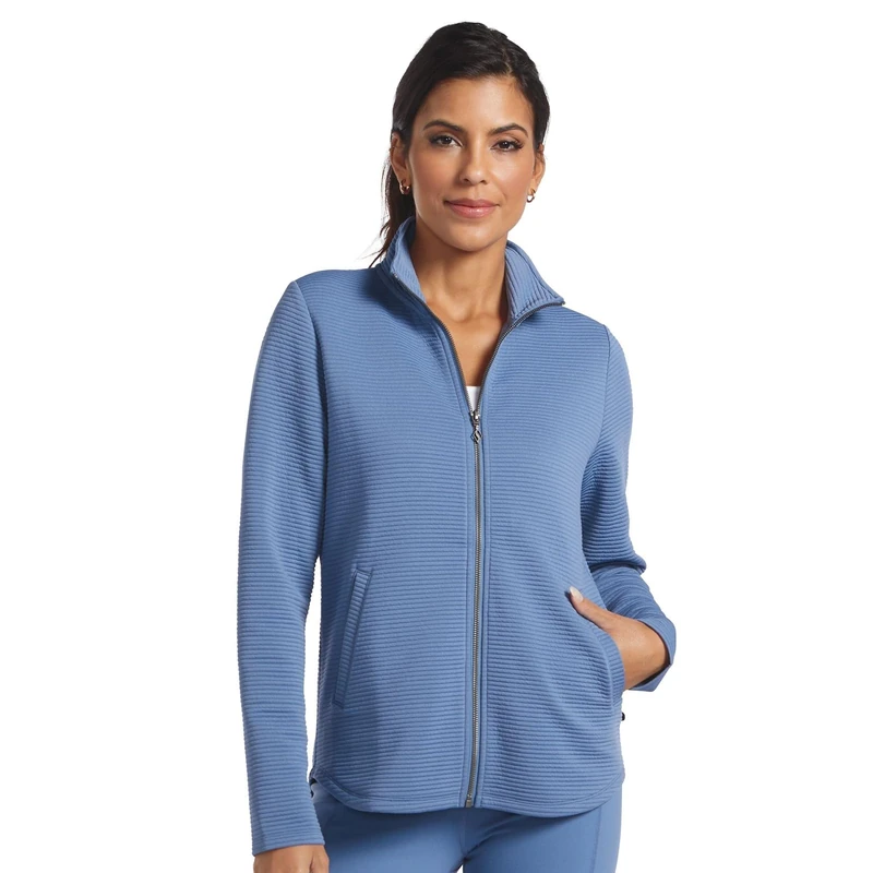 Skechers Women's The Gowalk Shine Jacket Sweatshirt, Blue, M