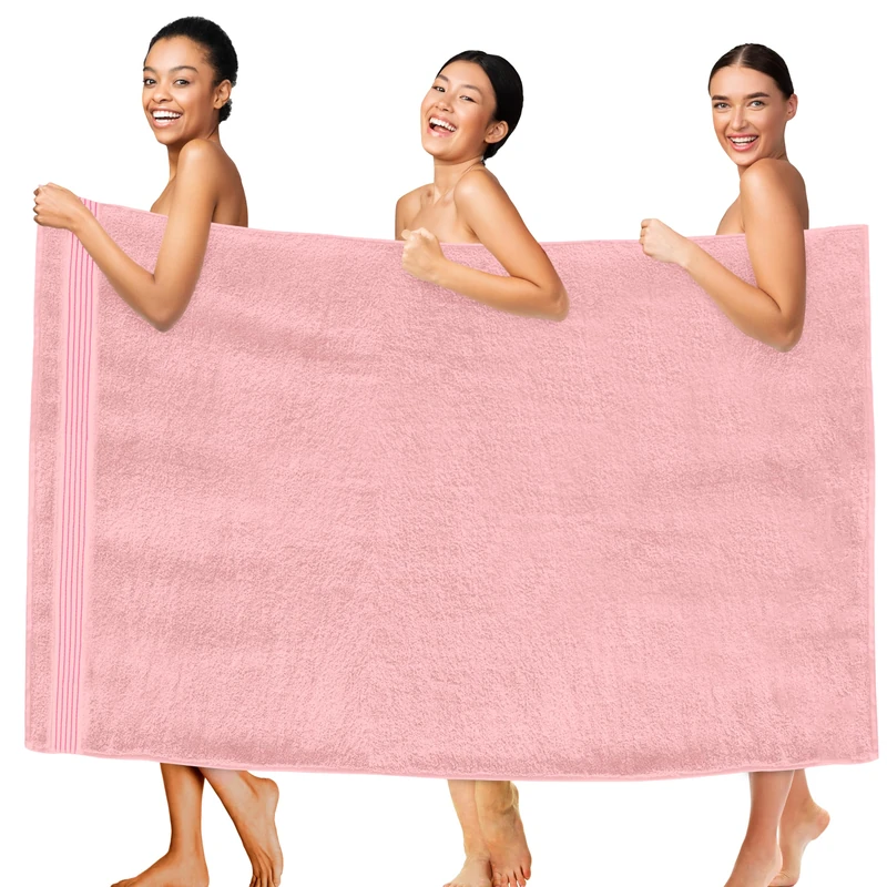 Elegant Comfort Premium Super Soft Highly Absorbent 1 Piece Oversized Bath Sheet - 40" x 80" inch, Luxurious Hotel Spa Quality 100% Turkish Cotton Extra Large Bath Towels for Adults, Dusty Rose