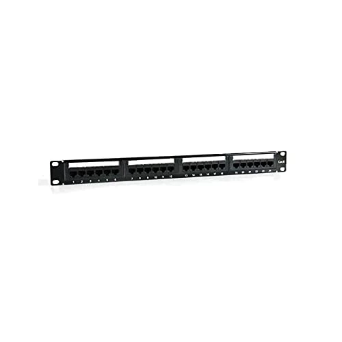 Patch Panel - 19" Panel, 24 CAT6 UTP Ports, Ideal for high Speed Networks, Easy Installation, Sturdy and Durable