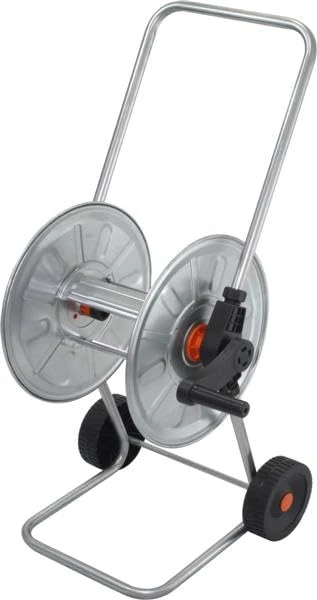 50m Zinc Plated Steel Hose Trolley - Heavy Duty and Durable - Ideal for Garden and Outdoors*