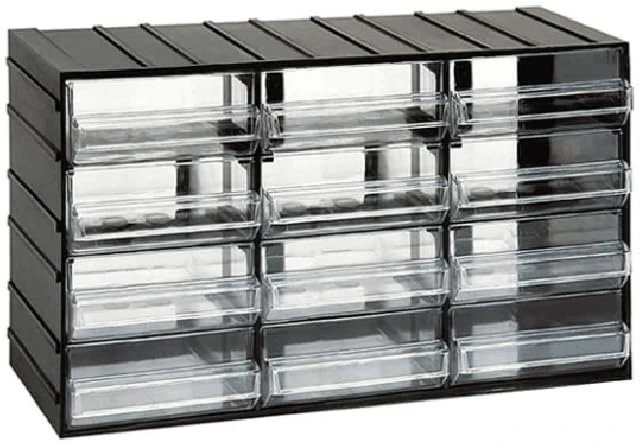 Bookcase - 12 Drawer Shelving Unit Made of Wood, Ideal for Organization and Storage, Easy to Assemble and Durable*
