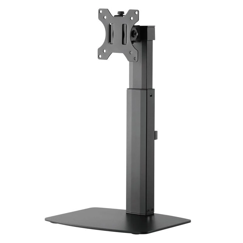 VoltShine Table Stand with Swivel and Tilt Arm for Screens from 17 to 32 Inches, Black, Easy Installation and Functional Adjustment