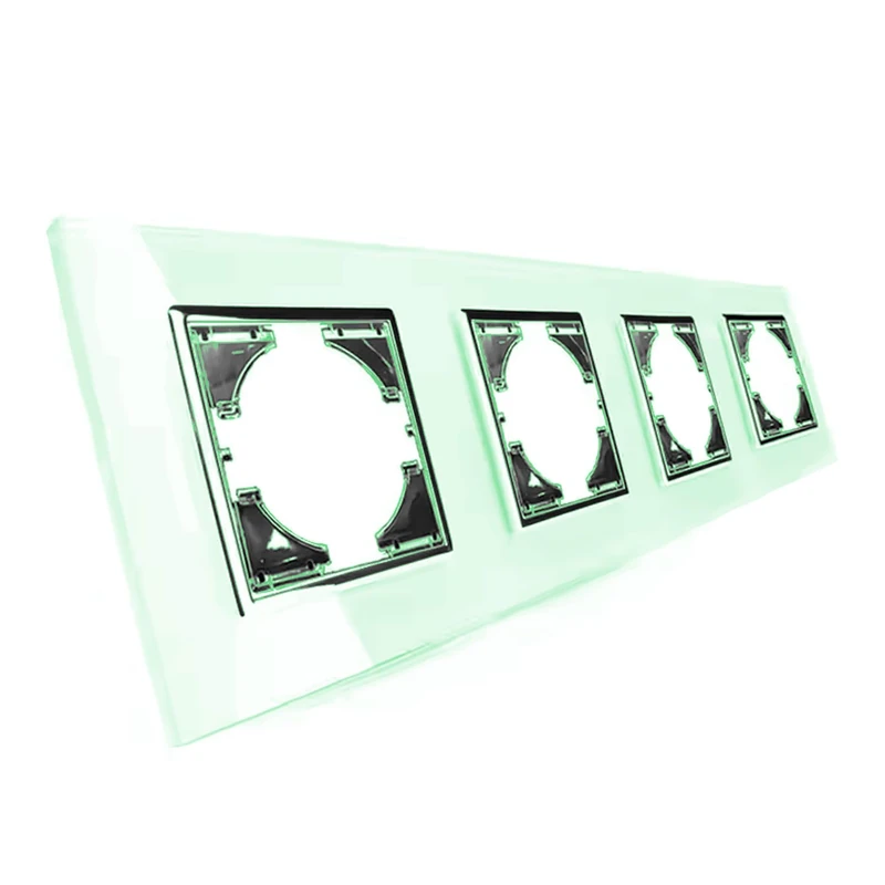 Recessed Natural Glass 4 Horizontal Elements, Ideal for Decoration and Atmosphere of Interior Spaces.