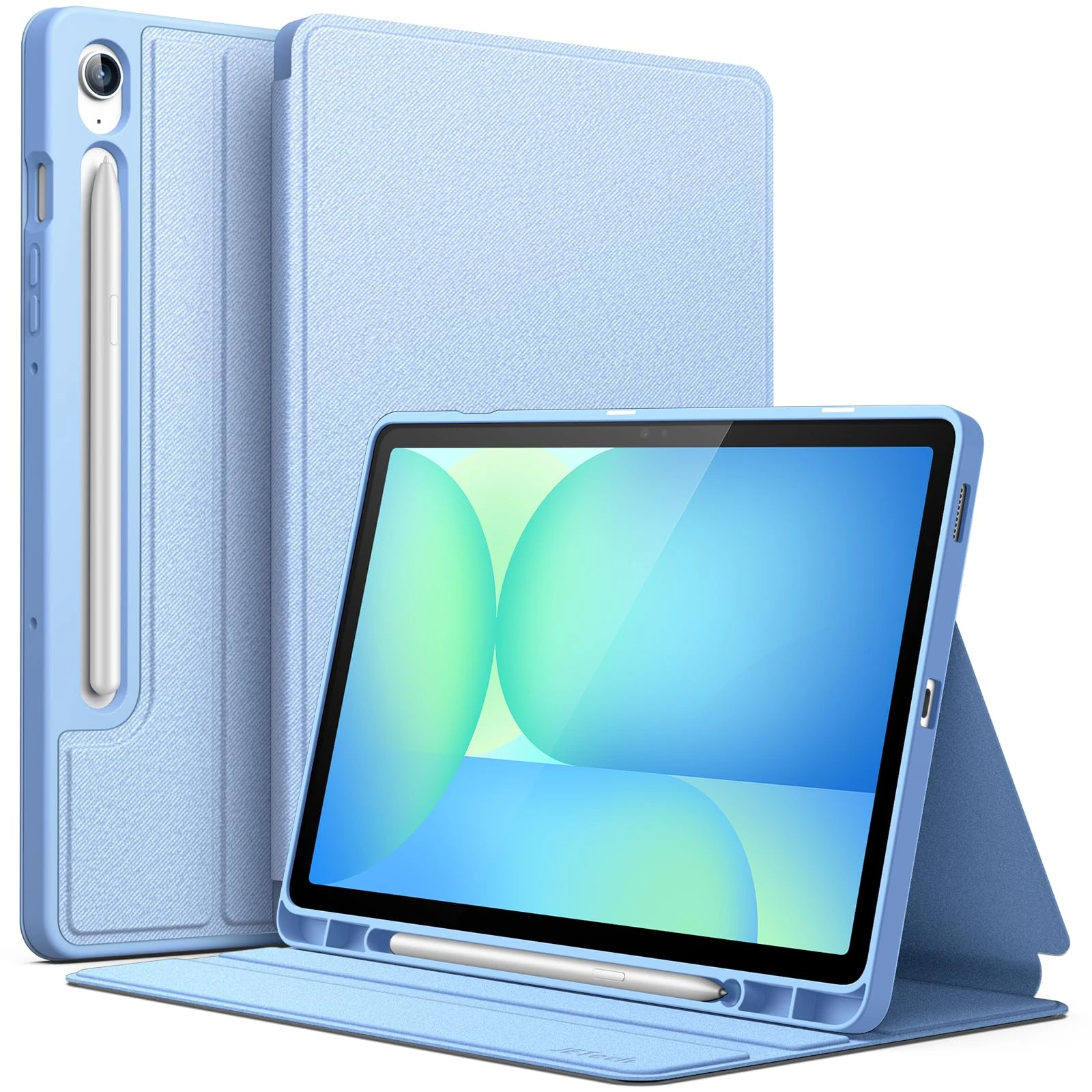 JETech Case for Samsung Galaxy Tab S10 Lite / S10 FE / S9 FE 10.9-Inch with S Pen Holder, Slim Folio Stand Protective Tablet Cover, Multi-Angle Viewing (Blue)
