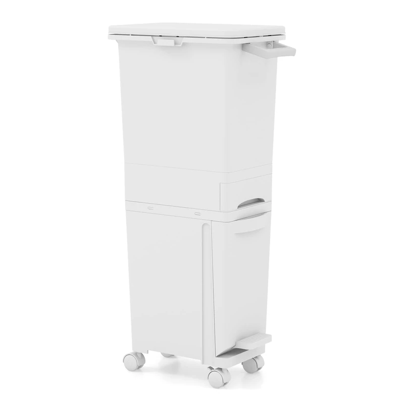 FANTASK 11980JV-VC Rubbish Bin Polypropylene White