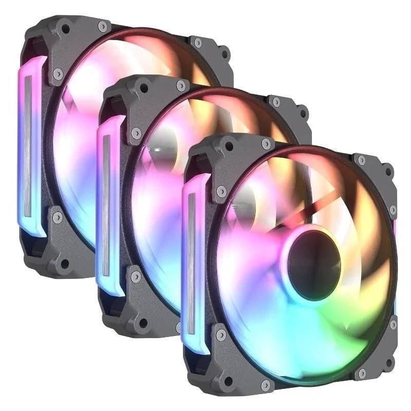 Brightium 120mm Modular Fans with ARGB Lighting 3 Pack Ideal for PC Cooling and Customization - Image 1