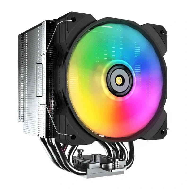 ARGB 85mm fan with RGB lighting, high performance and low noise, ideal for PC cooling systems.