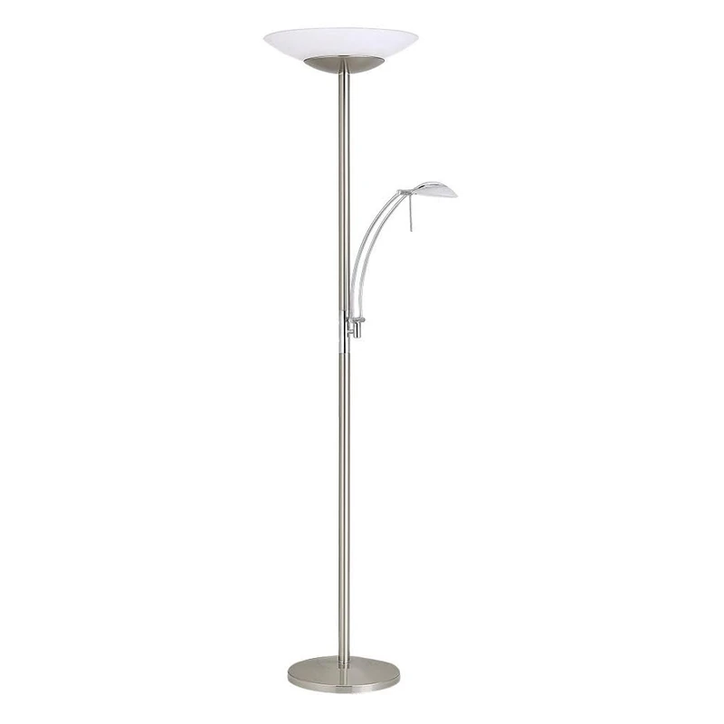 Floor Standing - Lighting Fixture 30+5W, 4000K, with Dimmer, Dimensions 180 x 43 x 60 cm, Material Nickel, 3000/500 lm.*
