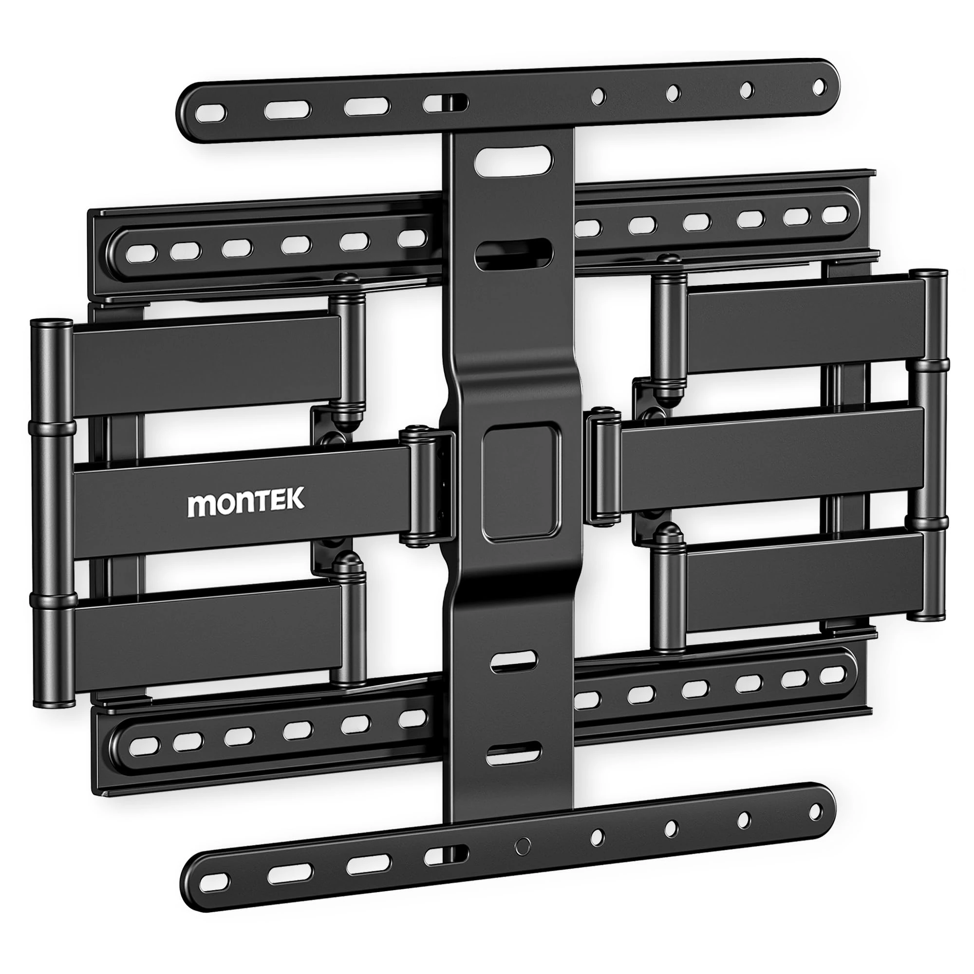 monTEK 1.1" Ultra Slim TV Wall Bracket for 37-75 Inch TVs, Heavy Duty TV Bracket 60kg, Full Motion Articulating TV Wall Mount, Max VESA 400x400mm, Fits 16/18" Studs