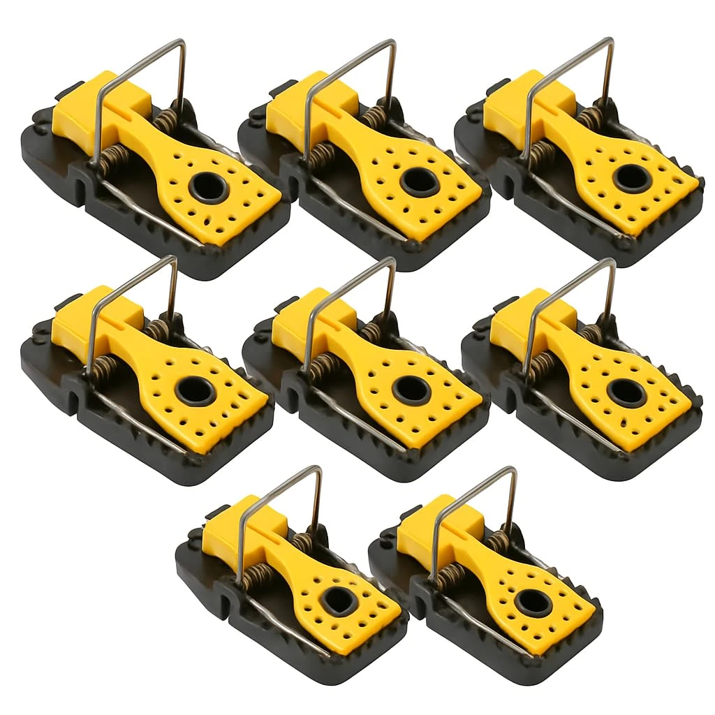 HOMEREVEL Mouse Traps, 8 Pack Heavy Duty Reusable Snap Traps that Kill Instantly, High Sensitive Mice Catcher UK, Safe and Effective Rodent Trap for Indoors and Outdoors, Easy Set-up and Clean