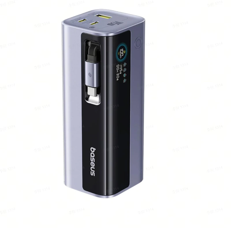 Baseus EnerGeek Powerbank 145W External Battery 20000mAh with 60cm Retractable USB-C Cable for Laptop, iPhone 16/15, MacBook and Multi Charge