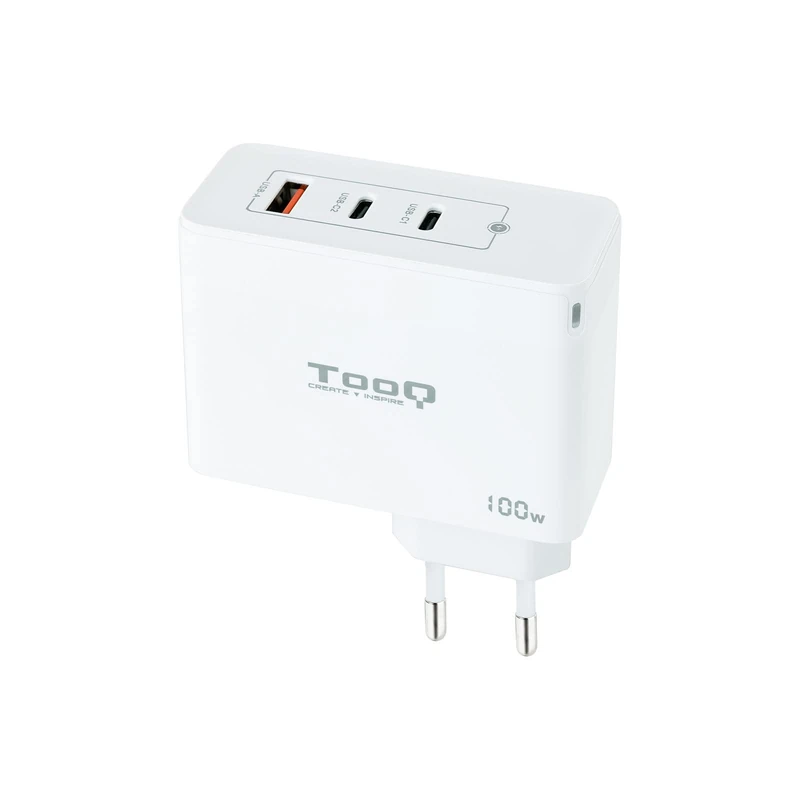 Levitantes Charger - GAN Wall Charger with 2 USB-C (PD) Ports and 1 USB-A (QC), 100W Power, White.*