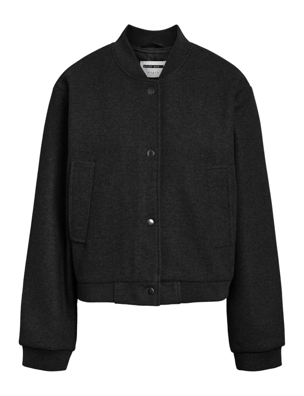 NOISY MAY Women's Nmeddi L/S Bomber Jacket FWD Noos, Black, x_s, black, x_s