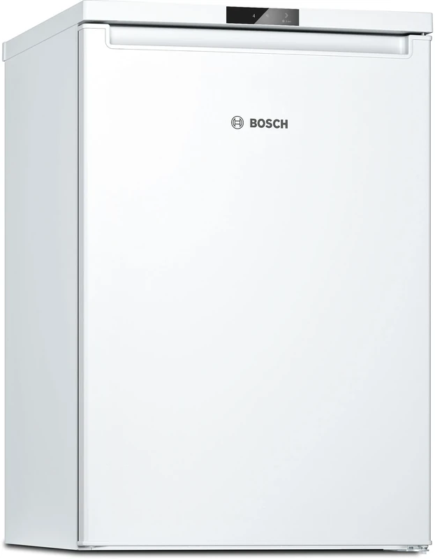 BOSCH, Series 2, KTR15NWEAG, Undercounter Fridge, MultiBox, LED light, 3 glass shelves, 3 door shelves, Integrated horizontal handle, door alarm, SuperCooling in White