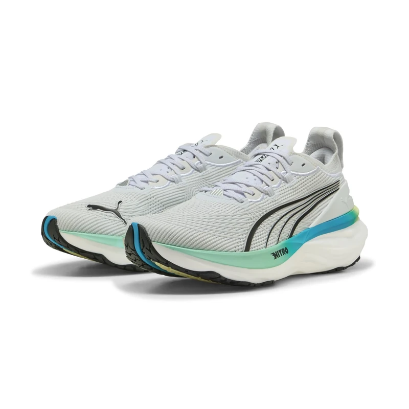 Puma Men's ForeverRun Nitro 2 Shoes, White-Speed Blue, 10.5 UK