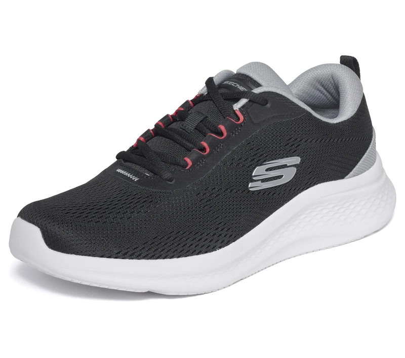Skechers Men's Skech-Lite Pro 2.0 Berrix Sneaker, Black Mesh/Gray Pu, 10.5 UK