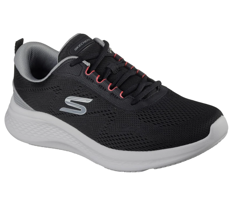 Skechers Men's Skech-Lite Pro 2.0 Berrix Sneaker, Black Mesh/Gray Pu, 7 UK