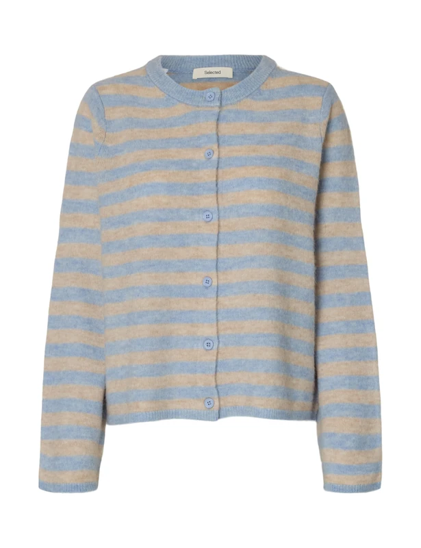 SELECTED WOMEN Slflulu New LS Knit Cardigan Noos, Cashmere Blue, XS
