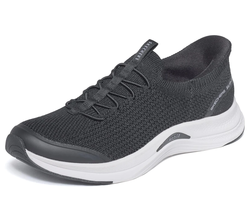 Skechers Women's Arch Fit Vista 2.0 Primavera Slip-On Sneakers, Black Knit, 8 UK - Image 1