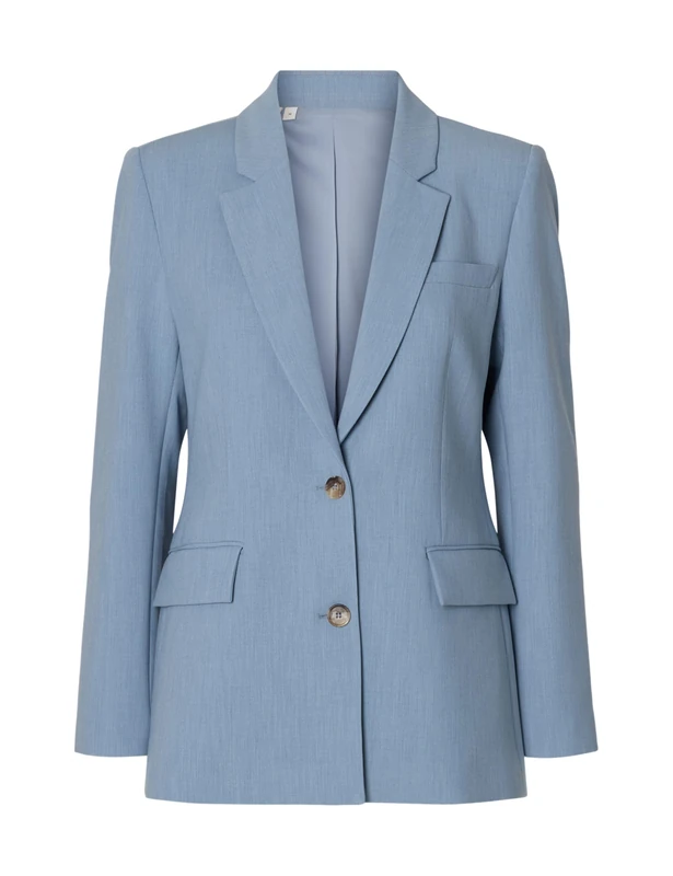 SELECTED WOMEN Slfrita Ls Classic Blazer Mel Noos, Blue (Dusty Blue), 10