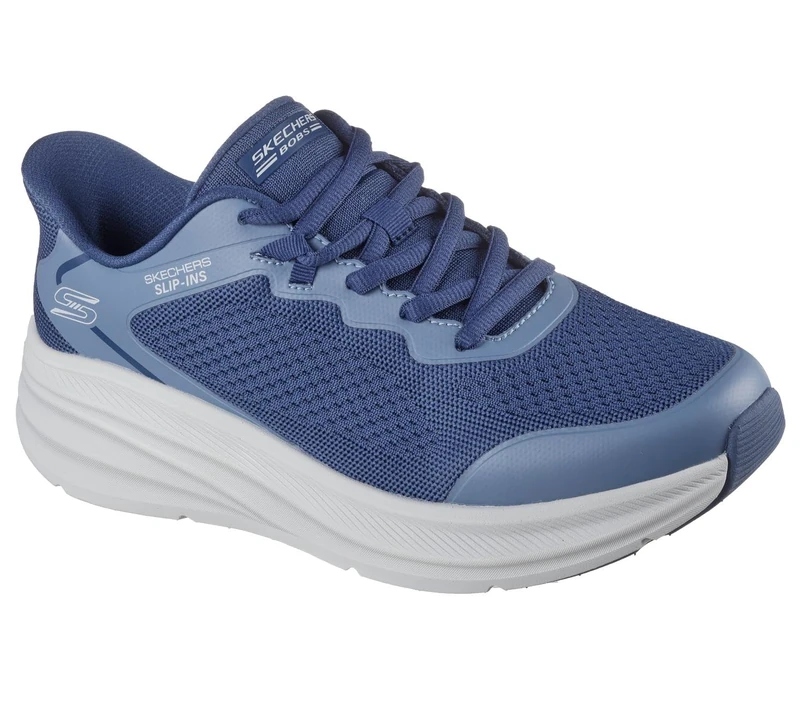 Skechers Men's Bobs Skillz Sneaker, Navy Knit, 7 UK