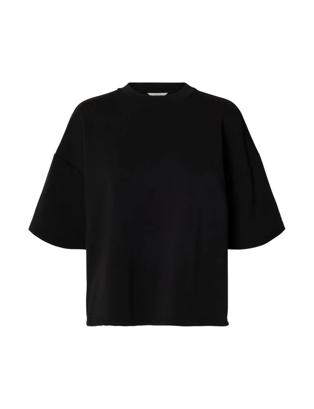 SELECTED WOMEN Slfoversized Tenny Tee Noos, Black, XS