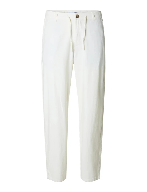 SELECTED MEN Slh220-Loose Brody Linen BLD Pant Noos, Cloud Dancer, M - Image 1