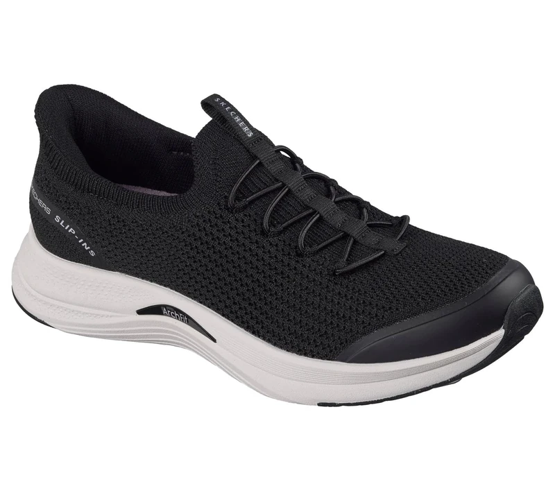 Skechers Women's Arch Fit Vista 2.0 Primavera Slip-On Sneakers, Black Knit, 6 UK - Image 1