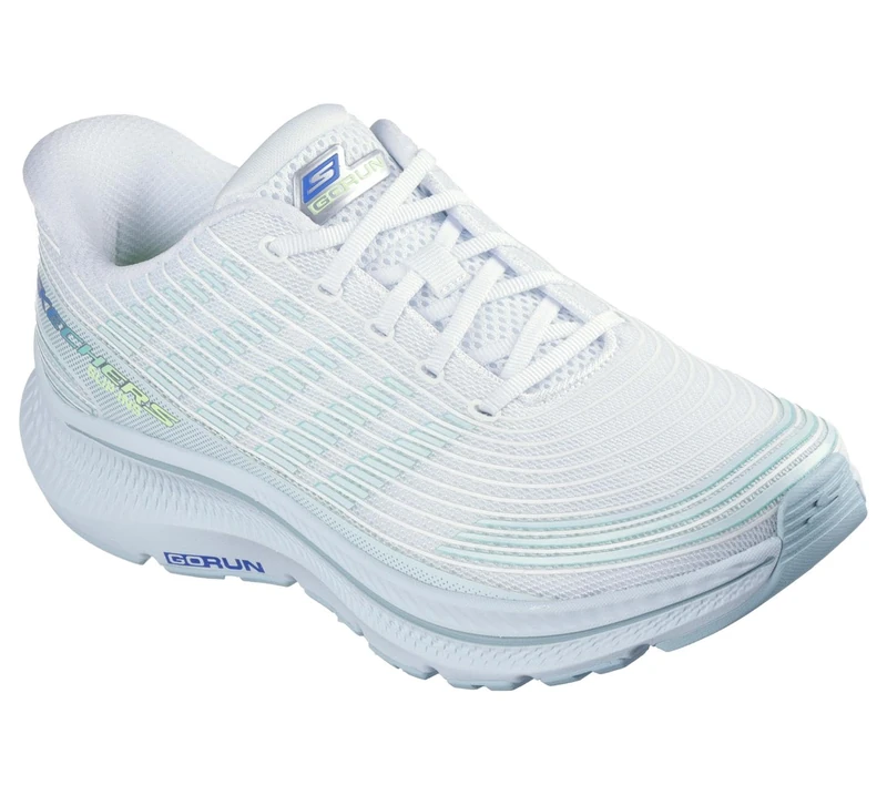 Skechers Women's Go Run Consistent 2.0 Senna Sneaker, White Textile/Multi Trim, 5 UK