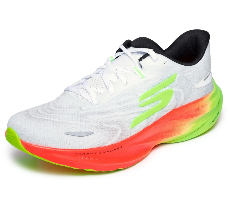 Skechers Mens Aero Spark, White/Multi, 11.5