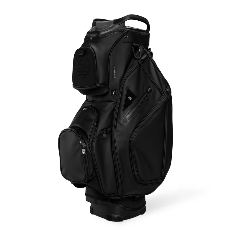 Sunday Golf Big Rig S-Class Cart Golf Bag - 12 Pockets, 14-Way Top Divider, Golf Bag for Men with Smell-Proof Organizer, Frosty Pocket, Black