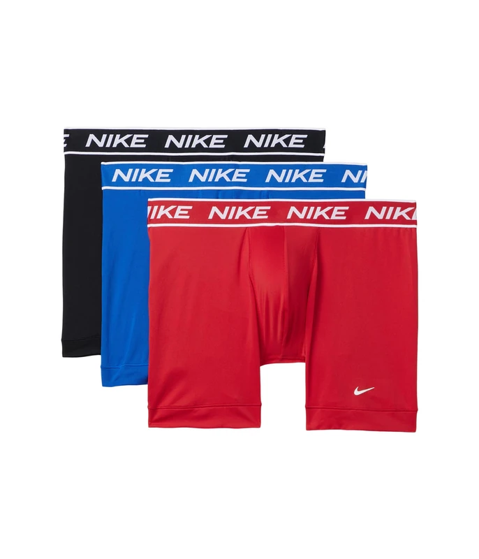 Nike Men's All Day Micro Stretch Boxer Brief Underwear (3-Pack), University Red/Game Royal/Black, M (Pack of 3)