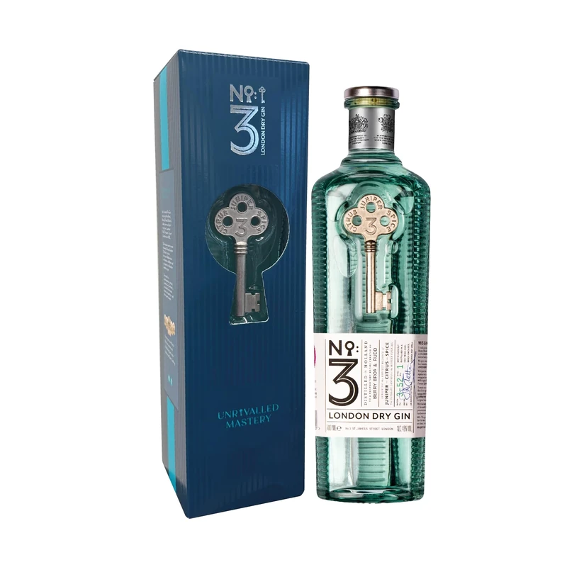 No.3 London Dry Gin Amazon Exclusive Box 70cl, Voted Best in The World 4 Times,Great Cocktails Including Martini,Cocktail Mixer for Negroni, Gin & Tonic, Tom Collins, 46% ABV