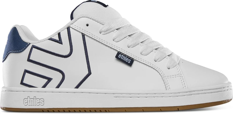 Etnies Fader – Classic Skate Heritage Style with on-Trend Puffy Look, Reinforced Cupsole, Cushioned Fit, Everyday Sneakers - White/Navy - 11