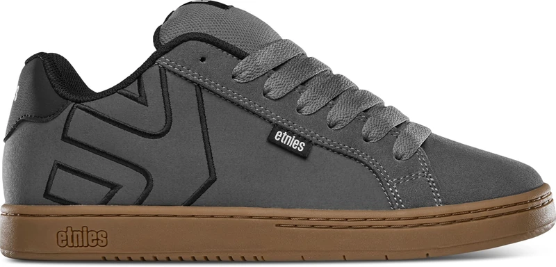 Etnies Fader – Classic Skate Heritage Style with on-Trend Puffy Look, Reinforced Cupsole, Cushioned Fit, Everyday Sneakers - Dark Grey/Black - 3