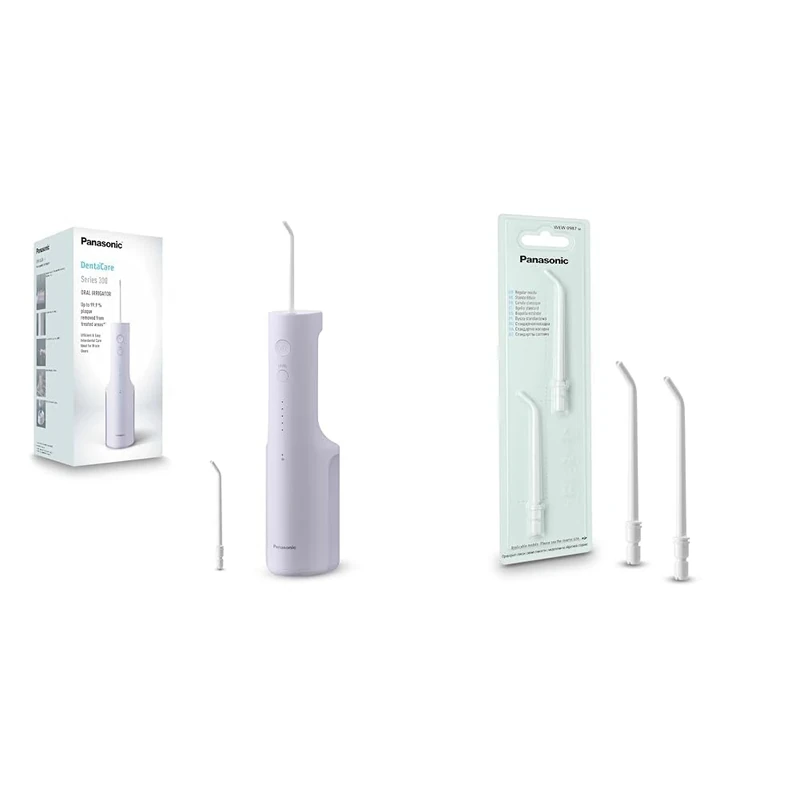 Panasonic Series 300 Oral Irrigator EW-DJ26-V311, Water Flosser for Teeth, 200ml, IPX7, 3 Regular Nozzles