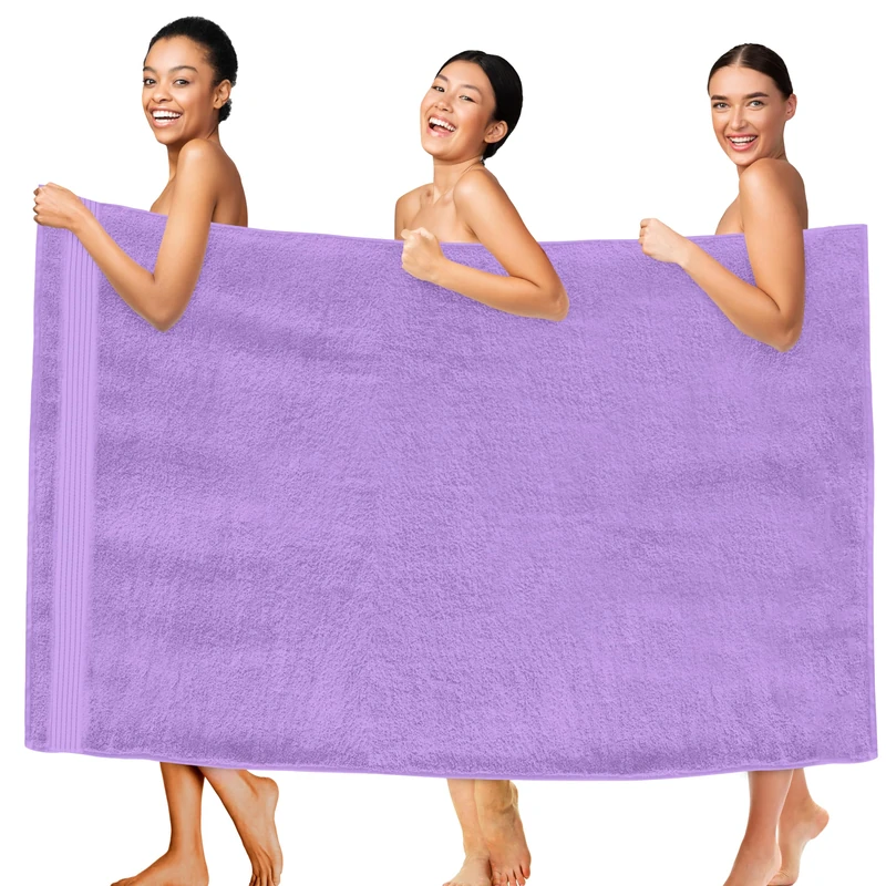 Elegant Comfort Premium Super Soft Highly Absorbent 1 Piece Oversized Bath Sheet - 40" x 80" inch, Luxurious Hotel Spa Quality 100% Turkish Cotton Extra Large Bath Towels for Adults, Lilac