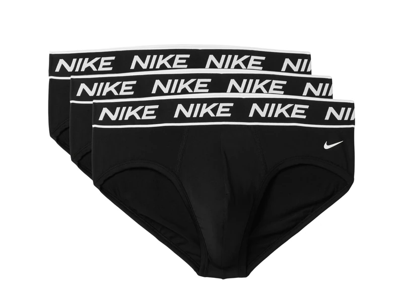 Nike Men's All Day Micro Stretch Hip Brief Underwear (3-Pack), Black/Black/Black, XL